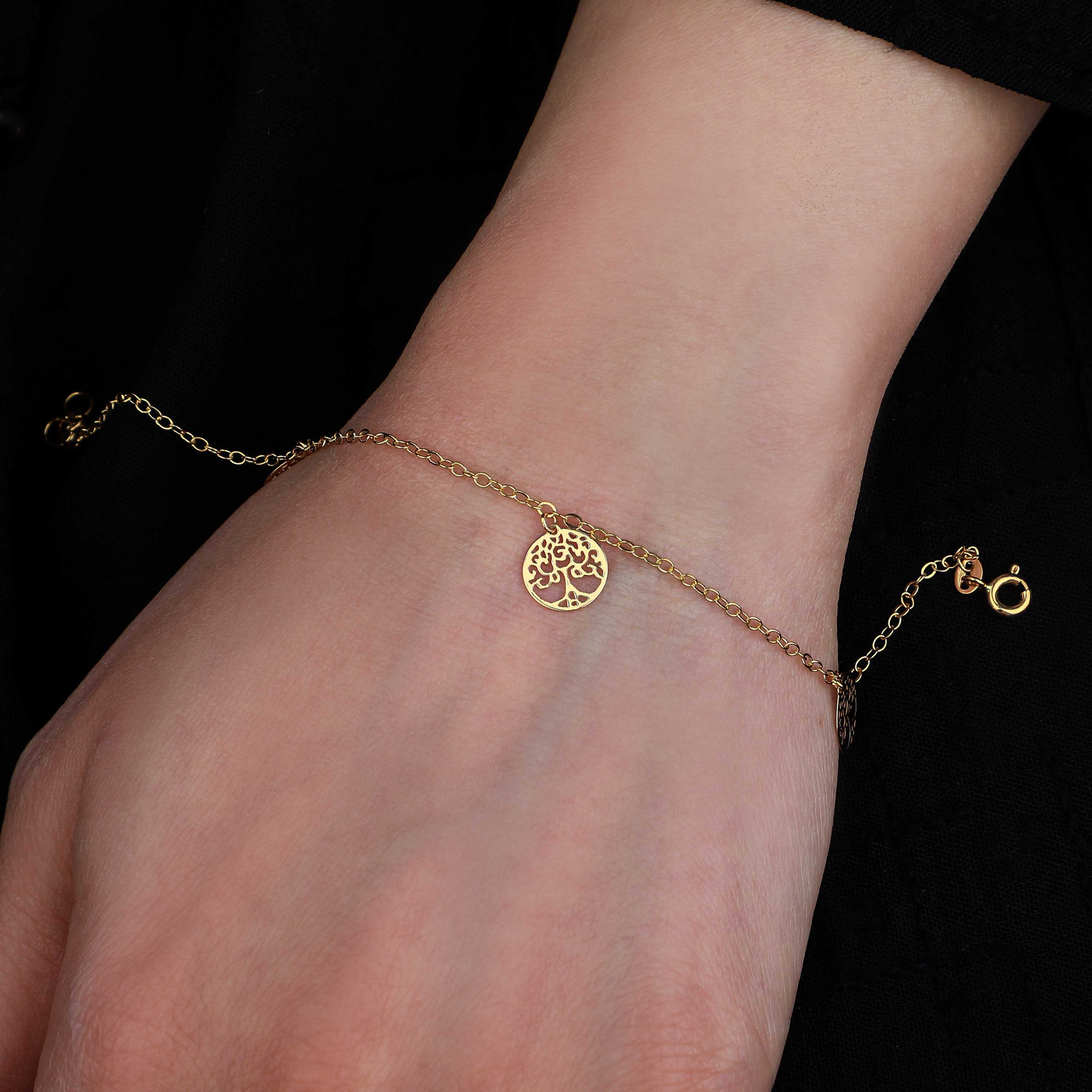 18 karat gold bracelet, made in Turkey - (H-0829)
